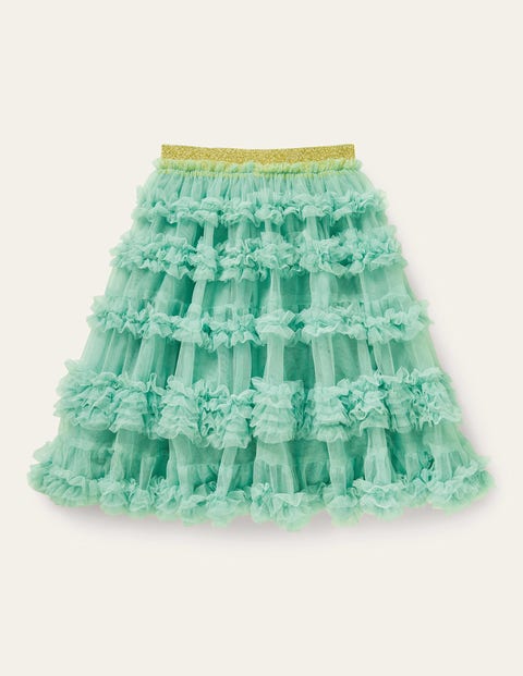Midi Tulle Skirt - Fountain Green ...