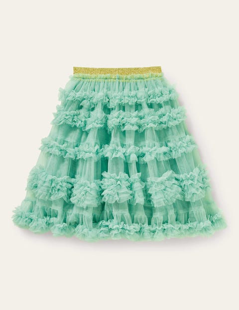 Midi Tulle Skirt - Fountain Green