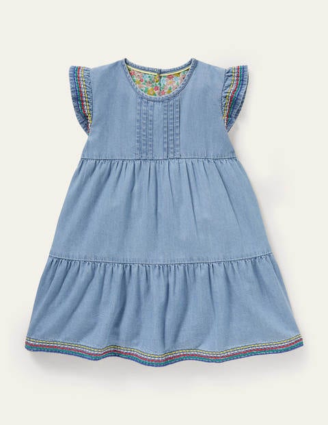 Rainbow Stitch Denim Tunic - Chambray 