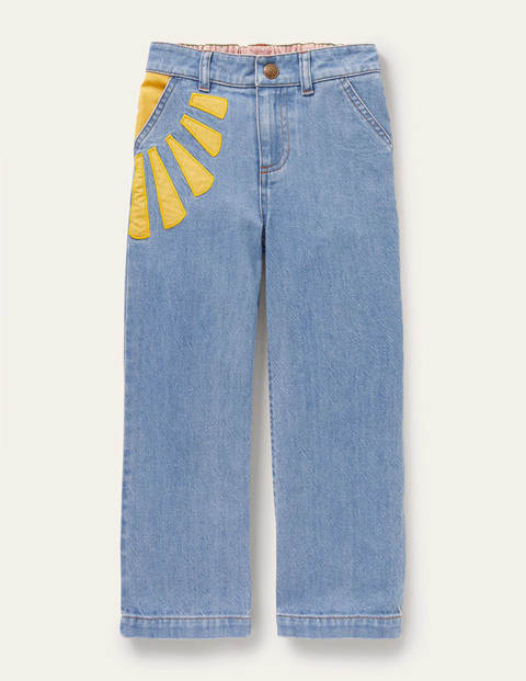 Mini BodenMid Vintage Denim Weather Appliqué Jeans