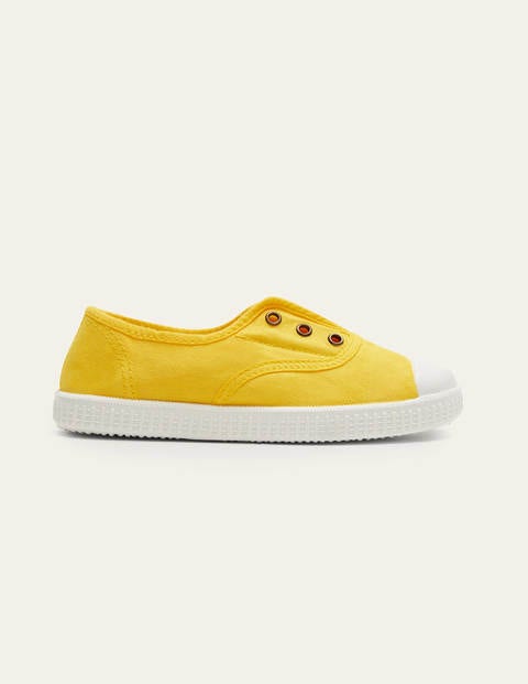Laceless Canvas Pull-ons - Sweetcorn Yellow