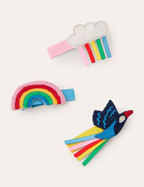 Novelty Clips 3 Pack - Toucan Rainbow