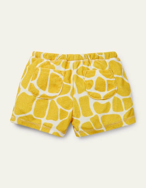 Towelling Shorts - Daffodil Yellow Giraffe