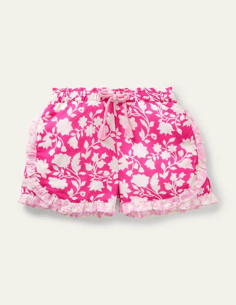 Hotchpotch Frill Shorts - Very Berry Silouette Paisley