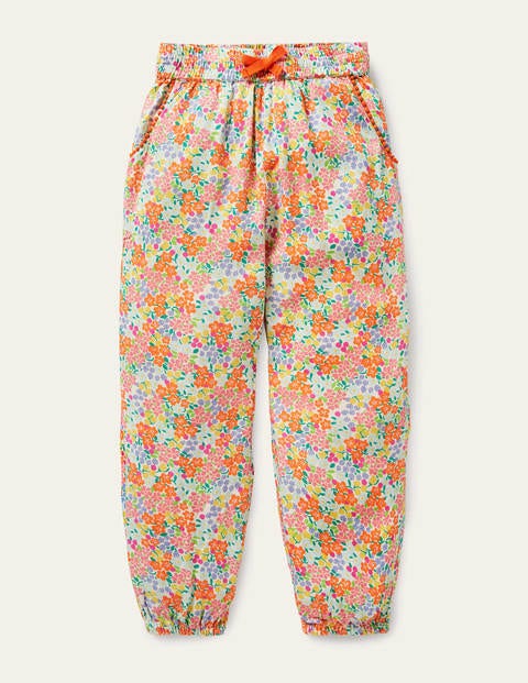Relaxed Woven Printed Pants - Multi Tropical Floral