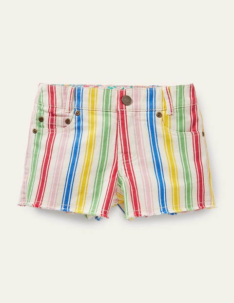 Denim Shorts - Multi Stripe