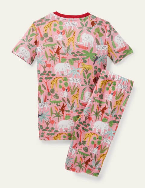 Pyjama court phosphorescent - Jungle limonade rose