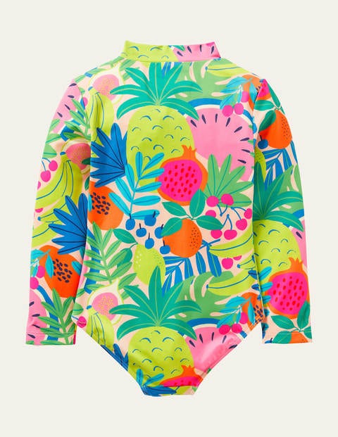 Long-sleeved Swimsuit - Multi Tropical Fruit