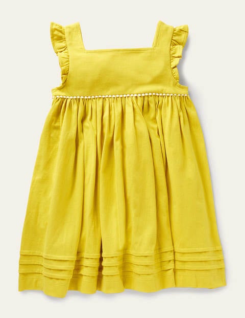 Frill Sleeve Jersey Dress - Daffodil Yellow