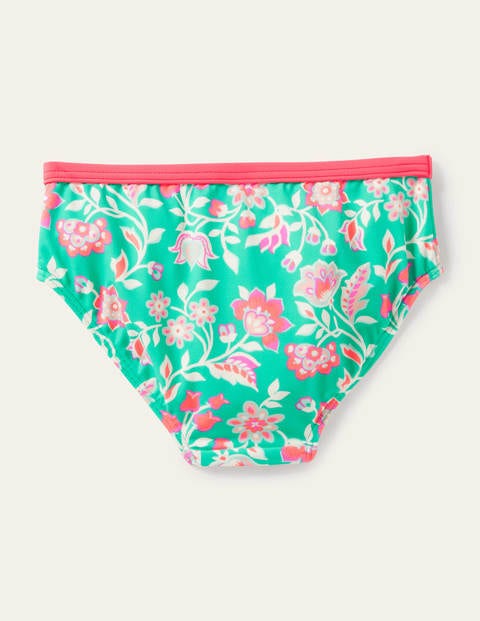 Patterned Bikini Bottoms - Tropical Green Paisley