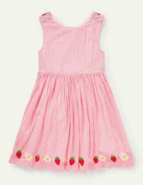 Cross-back Dress - Pink Lemonade/ Ivory