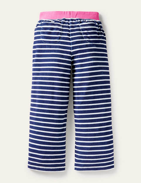 Pantalon en éponge - Bleu marine universitaire/ivoire
