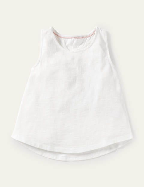 Knot Back Tank Top - White