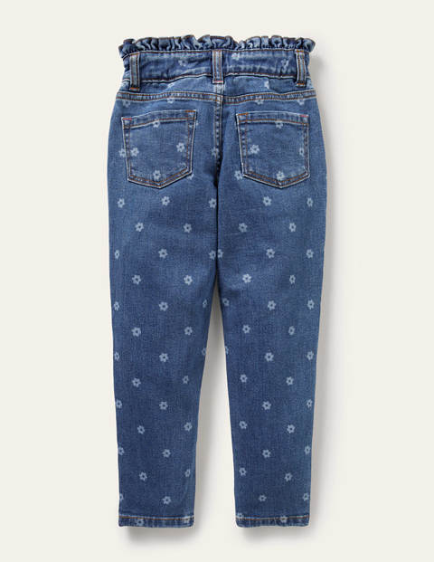 Jeans mit Rüschentaille - Denim, Gänseblümchen