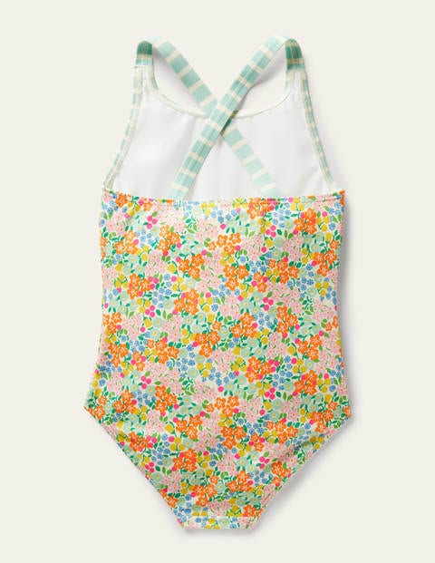 Hotchpotch Cross-back Swimsuit - Multi Tropical Flowerbed