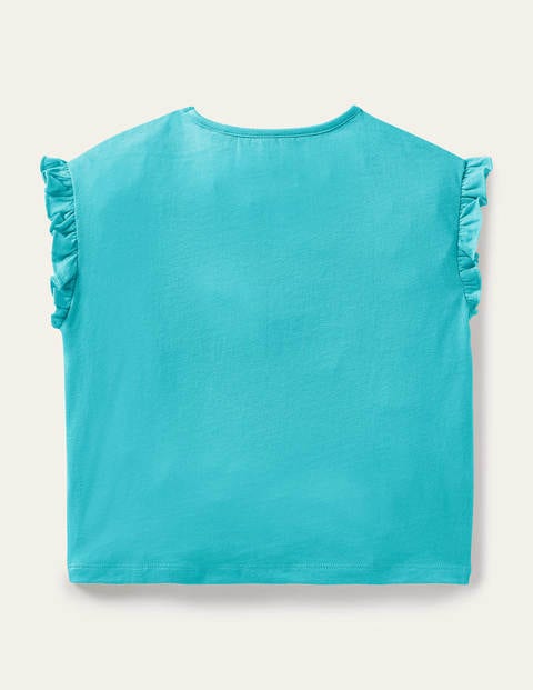 Faye Jersey Top - Turquoise