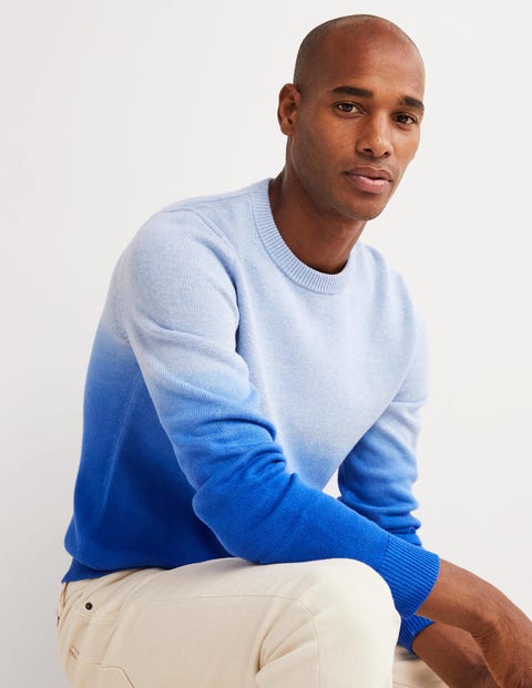 Cotton Crew Neck Sweater - Dip dye 