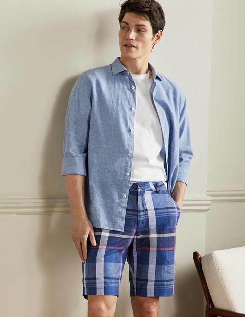 Cotton Linen Short - Presidential Blue 