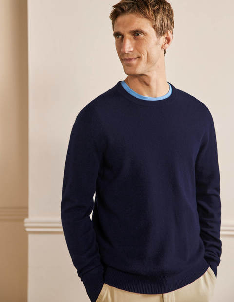 Cashmere Crew Neck Jumper - Navy Cashmere Crew Neck Jumper - Navy