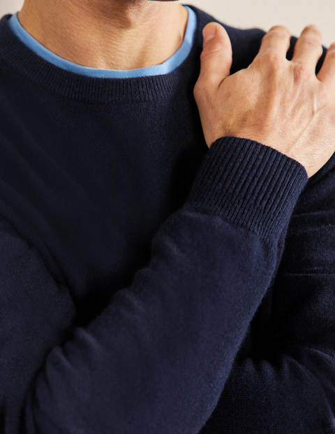 Cashmere Crew Neck Jumper - Navy Cashmere Crew Neck Jumper - Navy