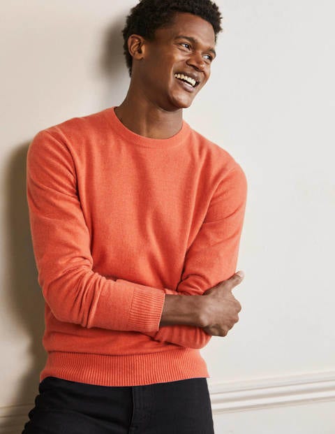 Cashmere Crew Neck Sweater - Washed Clementine