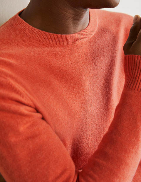 Cashmere Crew Neck Sweater - Washed Clementine