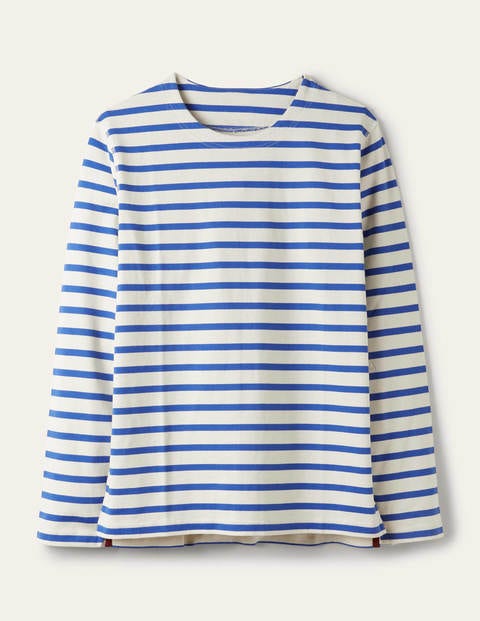 Mittelschweres Matrosen-Bretonshirt - Ecru/Königsblau, Gestreift Mittelschweres Matrosen-Bretonshirt - Ecru/Königsblau, Gestreift