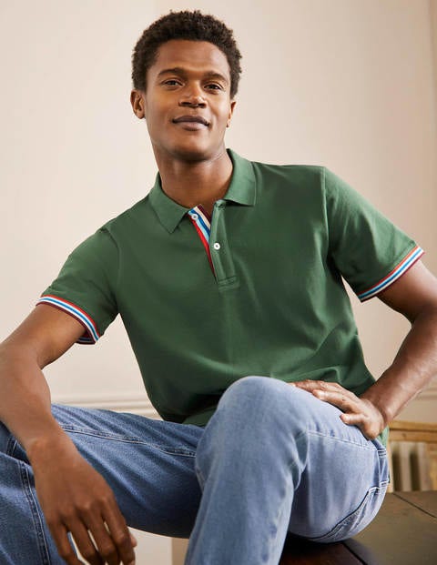 Piqué-Poloshirt - Parkgrün Piqué-Poloshirt - Parkgrün