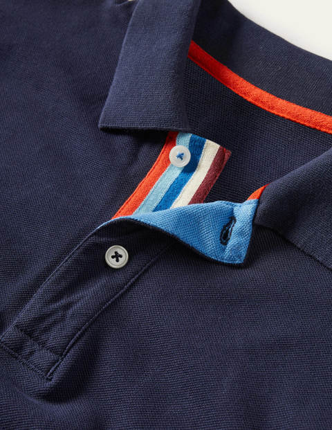 Polo en piqué - Bleu marine multi Polo en piqué - Bleu marine multi