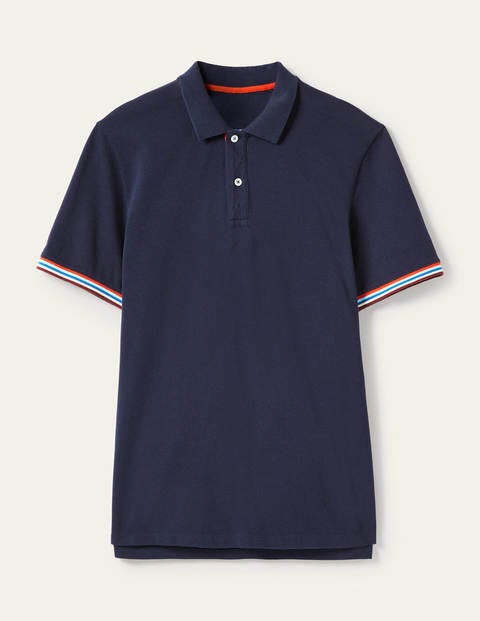 Polo en piqué - Bleu marine multi Polo en piqué - Bleu marine multi