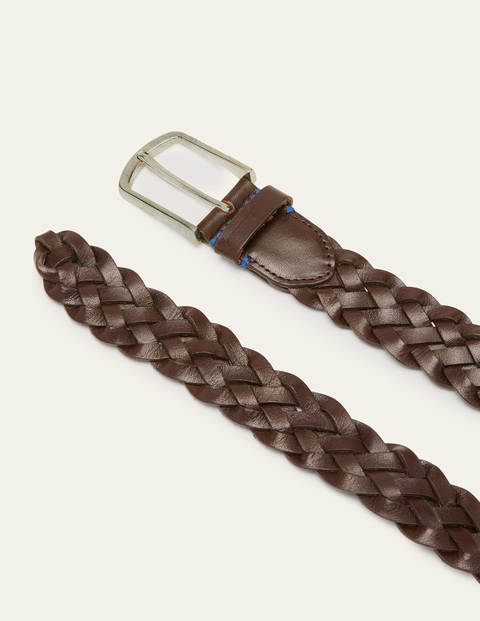 Leather Plaited Belt - Brown Leather Plaited Belt - Brown