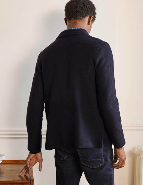 Farley Merino Knitted Jacket - Navy Farley Merino Knitted Jacket - Navy