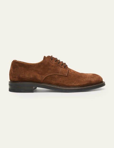 Corby Derby Shoes - Chestnut Suede