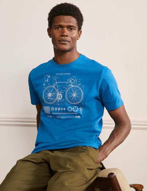Kingston T-Shirt - Französisches Blau, Fahrrad