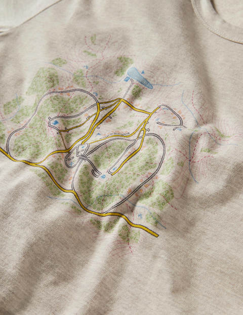 Kingston T-shirt - Oatmeal Marl Bike Kingston T-shirt - Oatmeal Marl Bike
