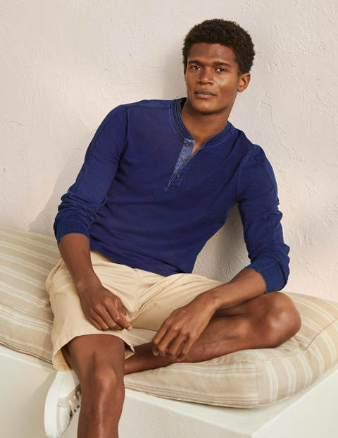 Long Sleeve Henley - Indigo Long Sleeve Henley - Indigo