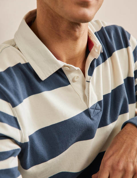 Rugby Shirt - Ensign Blue/ Ecru Rugby Shirt - Ensign Blue/ Ecru