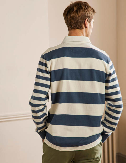 Rugby Shirt - Ensign Blue/ Ecru Rugby Shirt - Ensign Blue/ Ecru
