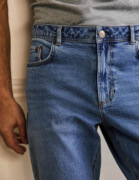 Jeans mit geradem Bein - Helle Waschung