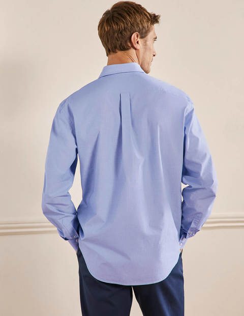 Classic Poplin Shirt - Blue End on End Classic Poplin Shirt - Blue End on End