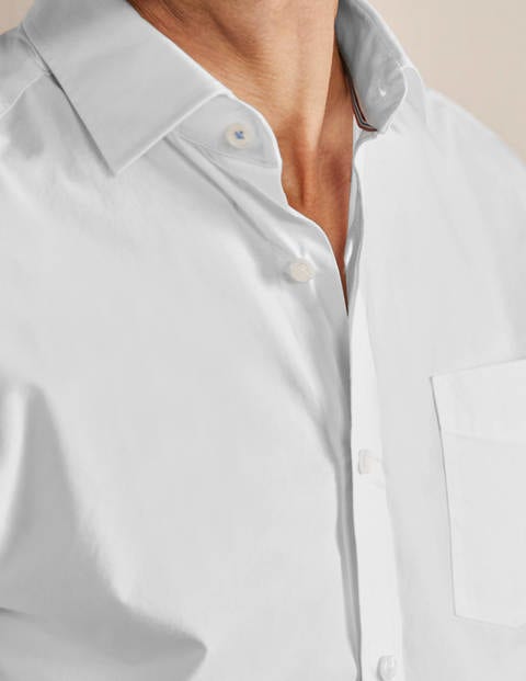 Poplin Cutaway Collar Shirt - White
