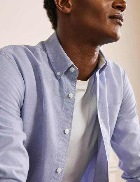 Chemise slim en oxford - Bleu Chemise slim en oxford - Bleu