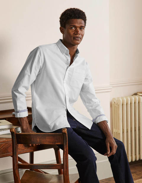 Chemise slim en oxford - Blanc Chemise slim en oxford - Blanc