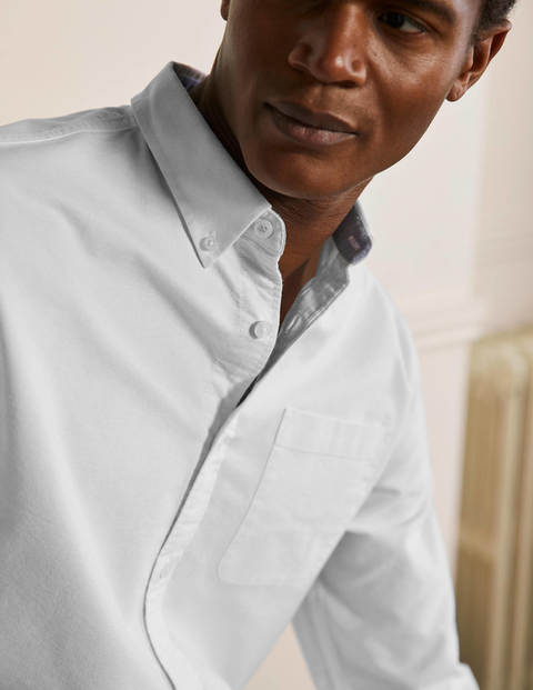 Chemise slim en oxford - Blanc Chemise slim en oxford - Blanc