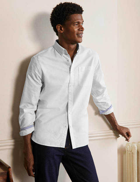 Chemise slim en oxford - Blanc Chemise slim en oxford - Blanc