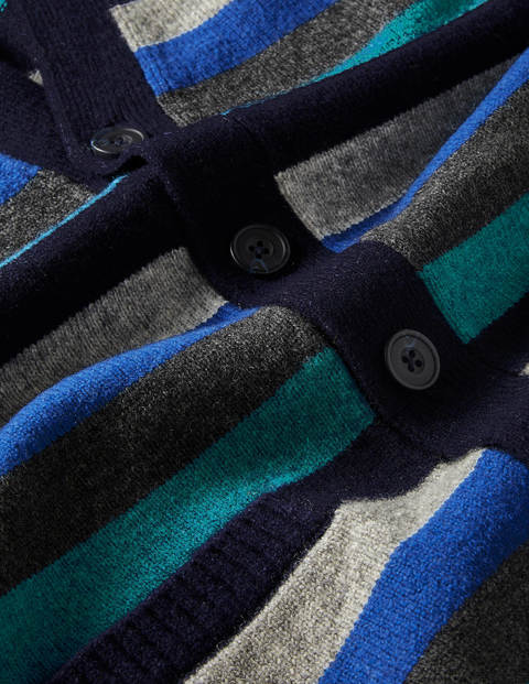 Lambswool Stripe Cardigan - Multi Stripe Lambswool Stripe Cardigan - Multi Stripe