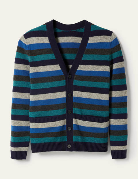 Lambswool Stripe Cardigan - Multi Stripe Lambswool Stripe Cardigan - Multi Stripe
