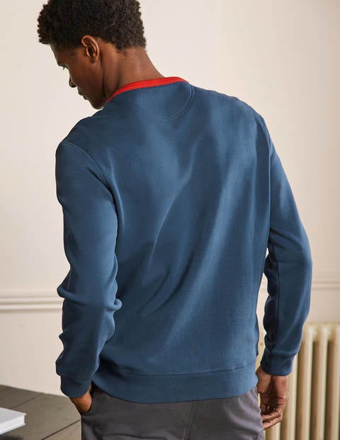 Sweat à rayures latérales - Rayé bleu enseigne/rouge Sweat à rayures latérales - Rayé bleu enseigne/rouge