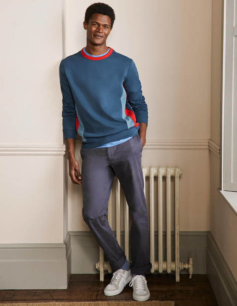 Sweat à rayures latérales - Rayé bleu enseigne/rouge Sweat à rayures latérales - Rayé bleu enseigne/rouge