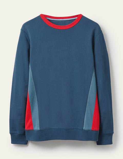 Sweat à rayures latérales - Rayé bleu enseigne/rouge Sweat à rayures latérales - Rayé bleu enseigne/rouge